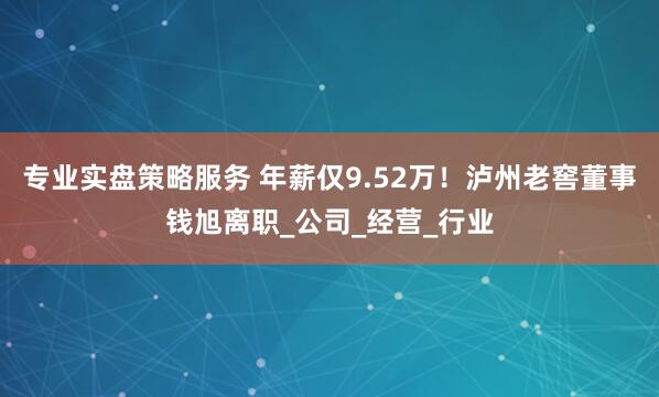 专业实盘策略服务 年薪仅9.52万！泸州老窖董事钱旭离职_公司_经营_行业